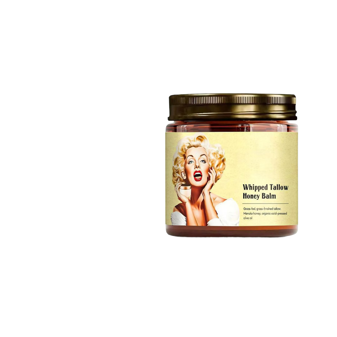 Skin care products: T-face cream, Monroe Cream, honey and beef tallow