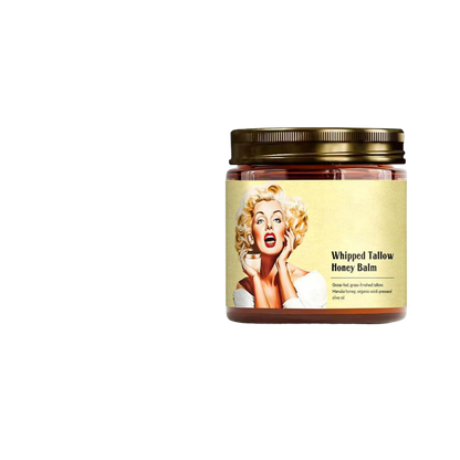 Skin care products: T-face cream, Monroe Cream, honey and beef tallow