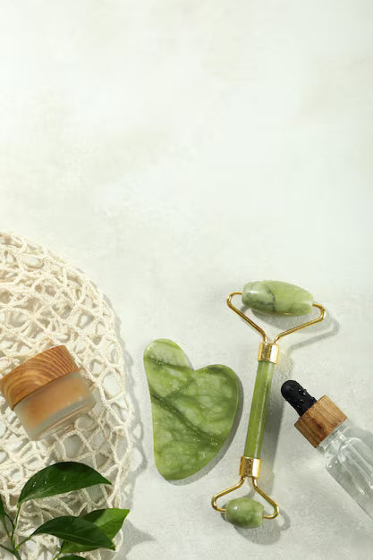 Double Head Jade Facial Roller and Gua Sha Massage Tool